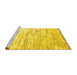 Sideview of Machine Washable Abstract Yellow Contemporary Rug, wshcon827yw