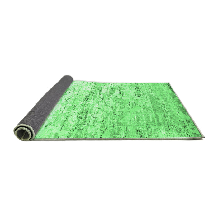 Sideview of Abstract Emerald Green Contemporary Rug, con827emgrn