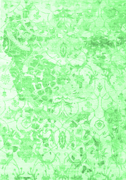 Abstract Emerald Green Contemporary Rug, con828emgrn