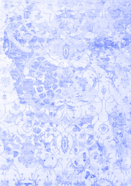 Abstract Blue Contemporary Rug, con828blu
