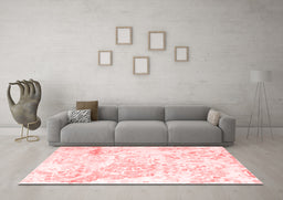 Contemporary Red Washable Rugs