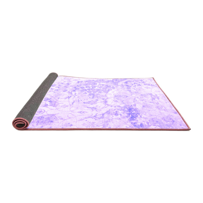 Sideview of Abstract Purple Contemporary Rug, con828pur