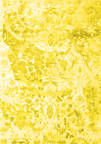 Abstract Yellow Contemporary Rug, con828yw