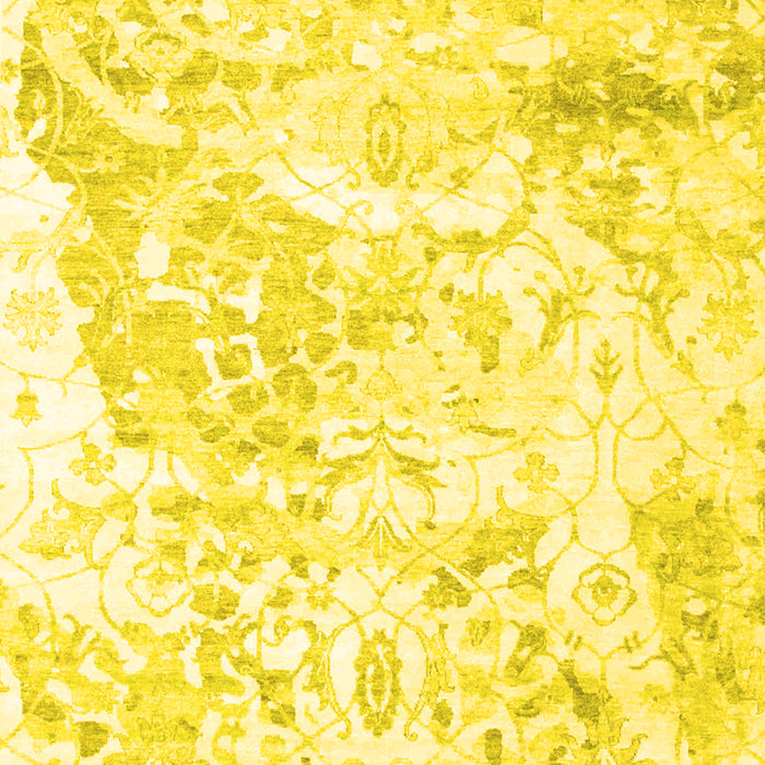 Abstract Yellow Contemporary Rug, con828yw