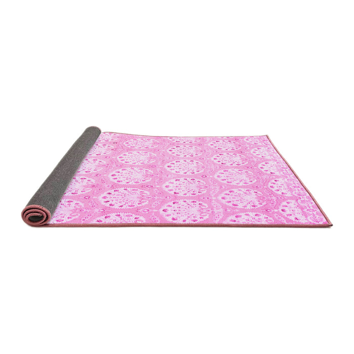 Sideview of Abstract Pink Contemporary Rug, con829pnk