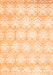 Serging Thickness of Machine Washable Abstract Orange Contemporary Area Rugs, wshcon829org