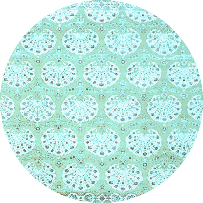 Round Machine Washable Abstract Light Blue Contemporary Rug, wshcon829lblu