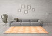 Machine Washable Abstract Orange Contemporary Area Rugs in a Living Room, wshcon829org