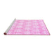 Sideview of Machine Washable Abstract Pink Contemporary Rug, wshcon829pnk