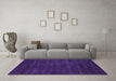 Machine Washable Abstract Purple Contemporary Area Rugs in a Living Room, wshcon82pur