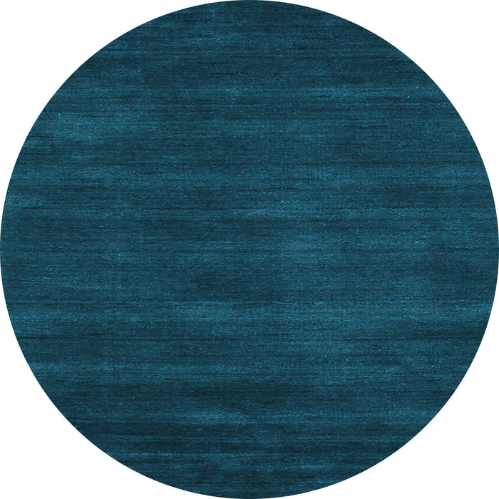 Round Abstract Light Blue Contemporary Rug, con82lblu