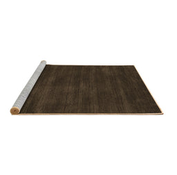 Sideview of Machine Washable Abstract Brown Contemporary Rug, wshcon82brn
