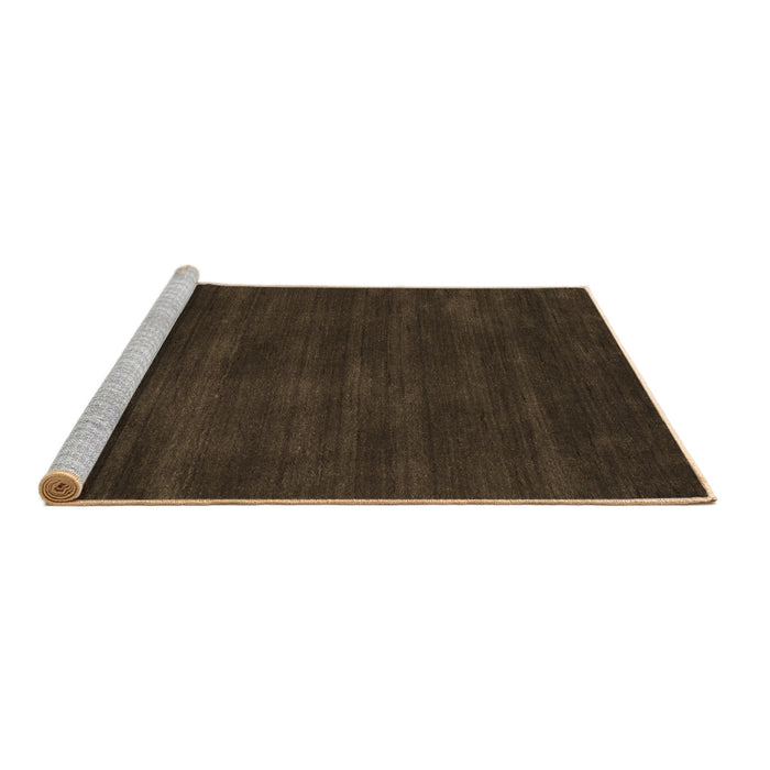 Sideview of Machine Washable Abstract Brown Contemporary Rug, wshcon82brn