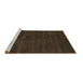 Sideview of Machine Washable Abstract Brown Contemporary Rug, wshcon82brn