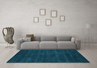Machine Washable Abstract Light Blue Contemporary Rug, wshcon82lblu