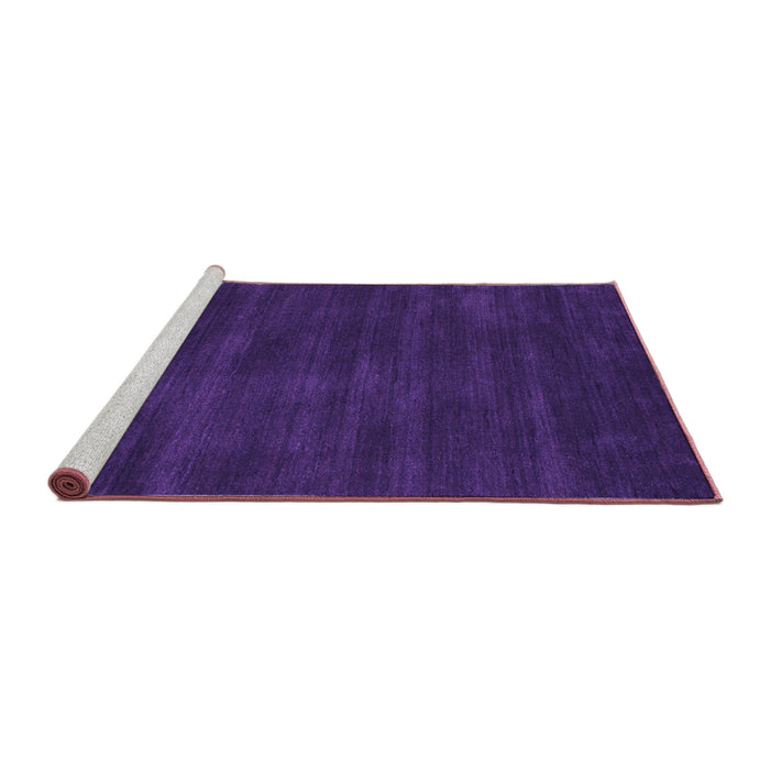 Sideview of Machine Washable Abstract Purple Contemporary Area Rugs, wshcon82pur