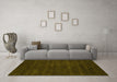 Machine Washable Abstract Yellow Contemporary Rug in a Living Room, wshcon82yw