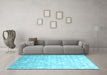Machine Washable Abstract Light Blue Contemporary Rug in a Living Room, wshcon830lblu