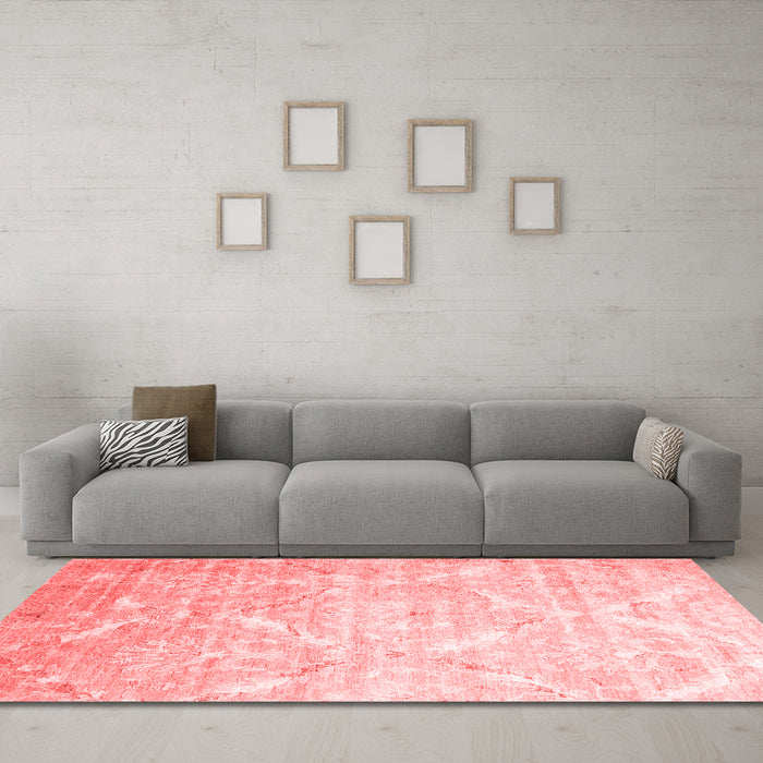 Contemporary Red Washable Rugs