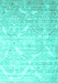 Abstract Turquoise Contemporary Rug, con830turq