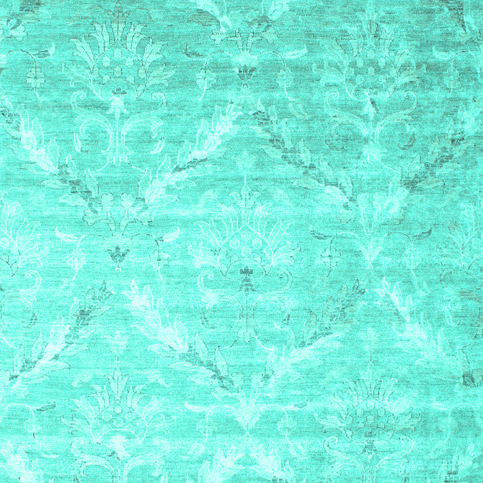 Abstract Turquoise Contemporary Rug, con830turq
