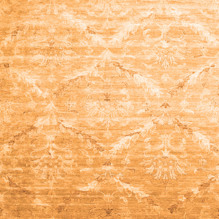 Serging Thickness of Abstract Orange Contemporary Rug, con830org