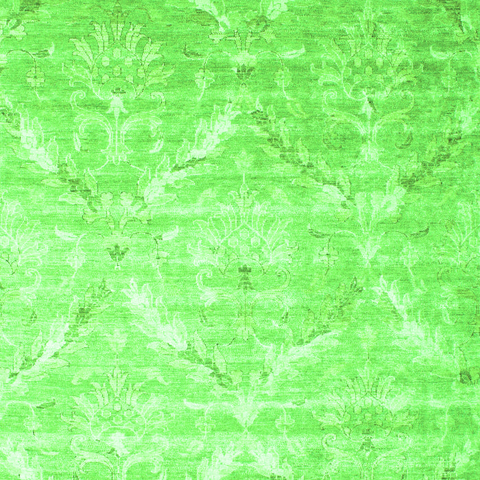 Serging Thickness of Machine Washable Abstract Green Contemporary Area Rugs, wshcon830grn