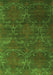 Serging Thickness of Machine Washable Abstract Green Contemporary Area Rugs, wshcon831grn