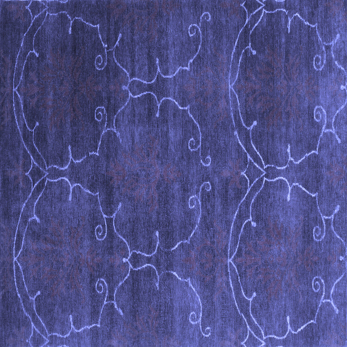 Square Machine Washable Abstract Blue Contemporary Rug, wshcon831blu