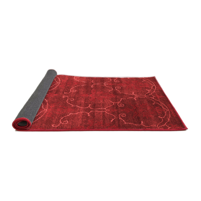 Abstract Red Contemporary Area Rugs