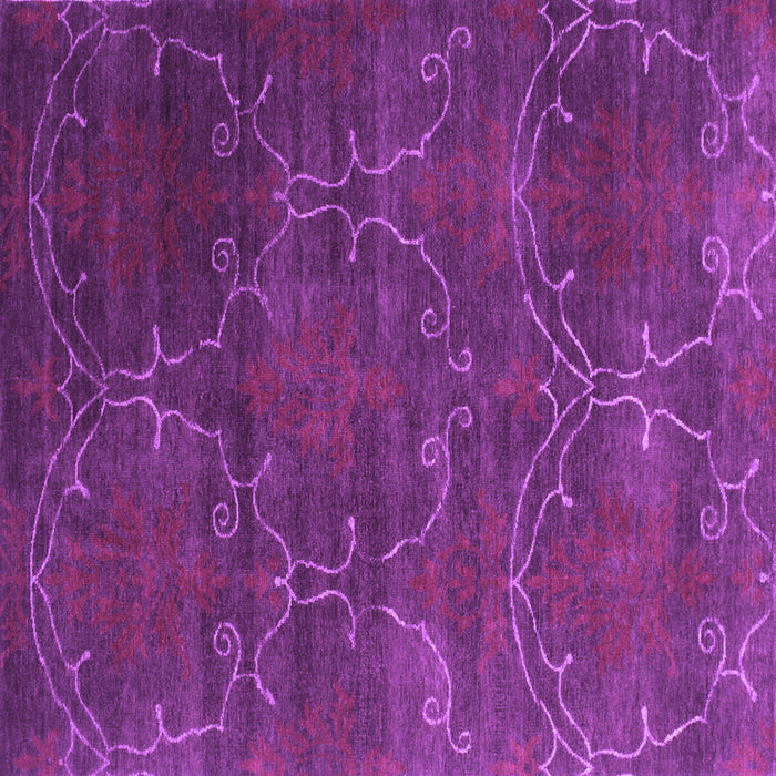 Square Machine Washable Abstract Purple Contemporary Area Rugs, wshcon831pur