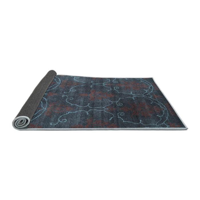 Sideview of Abstract Light Blue Contemporary Rug, con831lblu