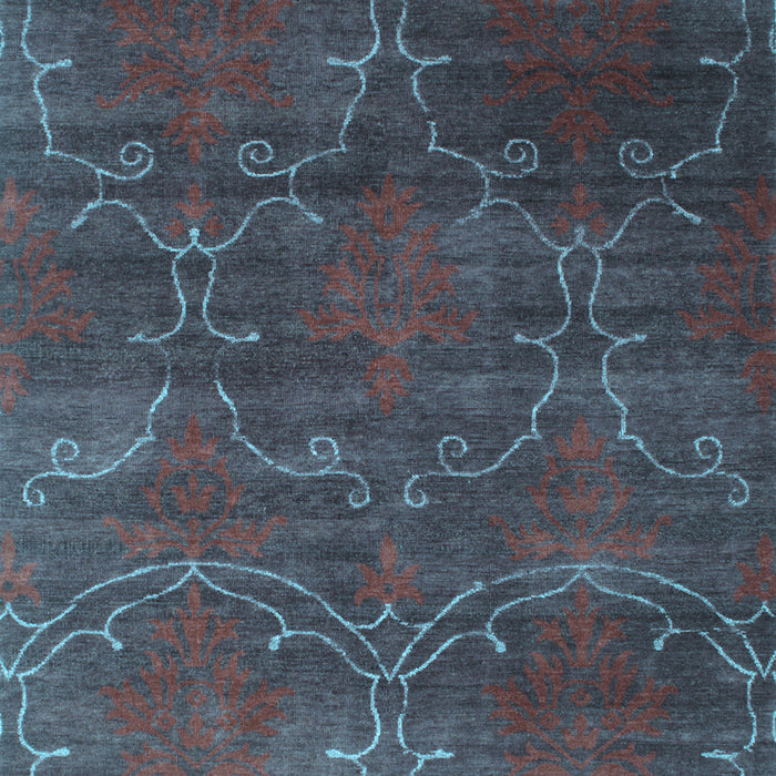 Machine Washable Abstract Light Blue Contemporary Rug, wshcon831lblu