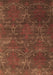 Machine Washable Abstract Brown Contemporary Rug, wshcon831brn