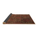 Sideview of Abstract Brown Contemporary Rug, con831brn