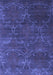 Machine Washable Abstract Blue Contemporary Rug, wshcon831blu