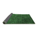 Sideview of Abstract Emerald Green Contemporary Rug, con831emgrn