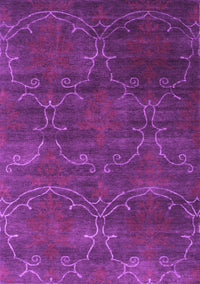 Abstract Purple Contemporary Rug, con831pur