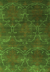 Abstract Green Contemporary Rug, con831grn