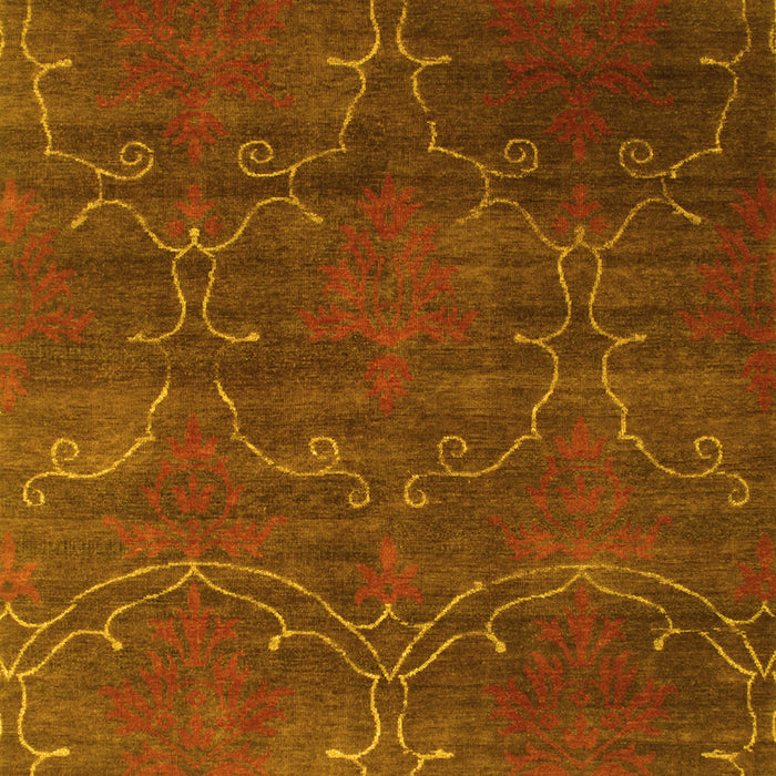 Abstract Yellow Contemporary Rug, con831yw