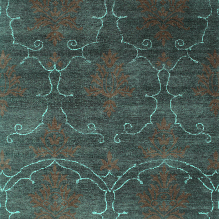 Machine Washable Abstract Turquoise Contemporary Area Rugs, wshcon831turq