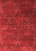 Abstract Red Contemporary Area Rugs