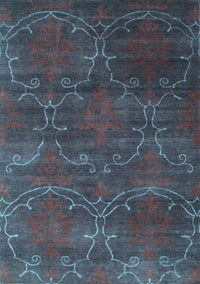 Abstract Light Blue Contemporary Rug, con831lblu