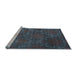 Sideview of Machine Washable Abstract Light Blue Contemporary Rug, wshcon831lblu