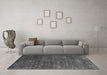 Machine Washable Abstract Gray Contemporary Rug in a Living Room,, wshcon831gry