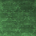 Square Abstract Emerald Green Contemporary Rug, con831emgrn