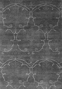 Abstract Gray Contemporary Rug, con831gry