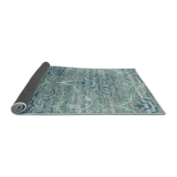 Thickness of Contemporary Blue Green Modern Rug, con832