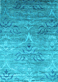 Abstract Light Blue Contemporary Rug, con832lblu