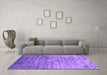 Machine Washable Abstract Purple Contemporary Area Rugs in a Living Room, wshcon832pur